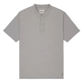 Grey Slub Henley T-Shirt