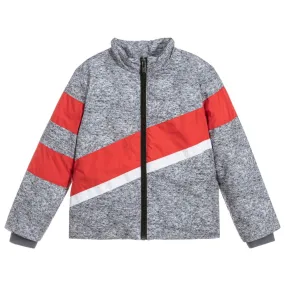 Grey/Orange Puffer Jacket