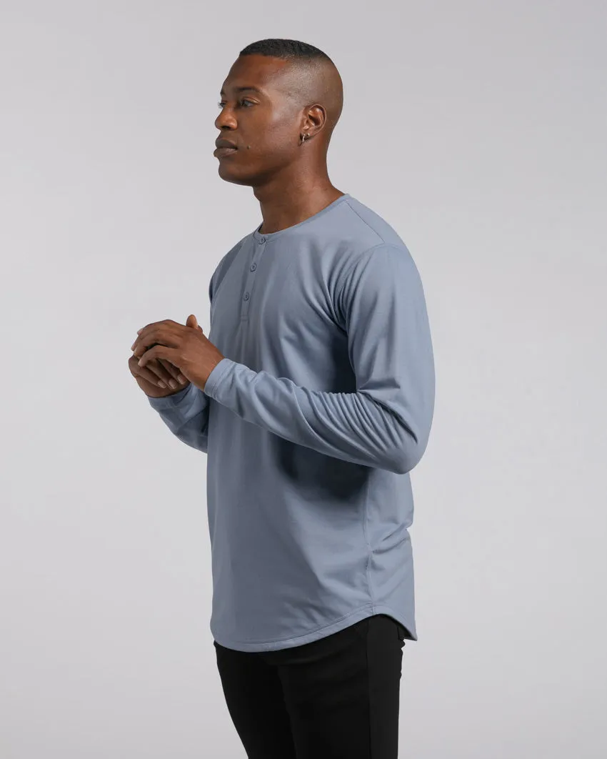 Henley Drop-Cut Long Sleeve: BYLT Signature