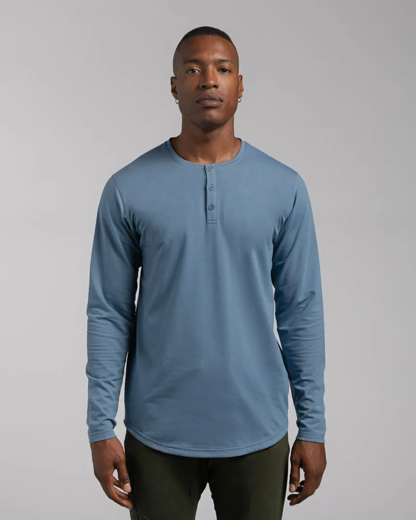 Henley Drop-Cut Long Sleeve: BYLT Signature