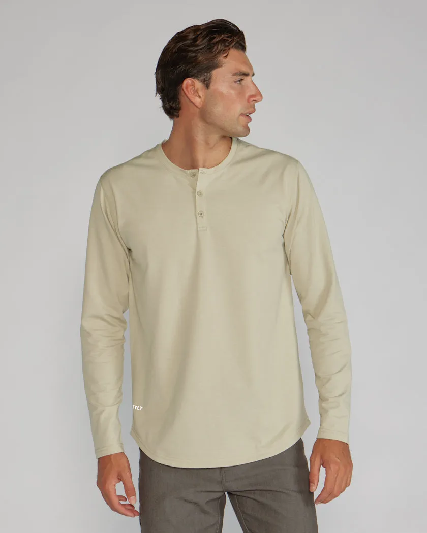 Henley Drop-Cut Long Sleeve: BYLT Signature