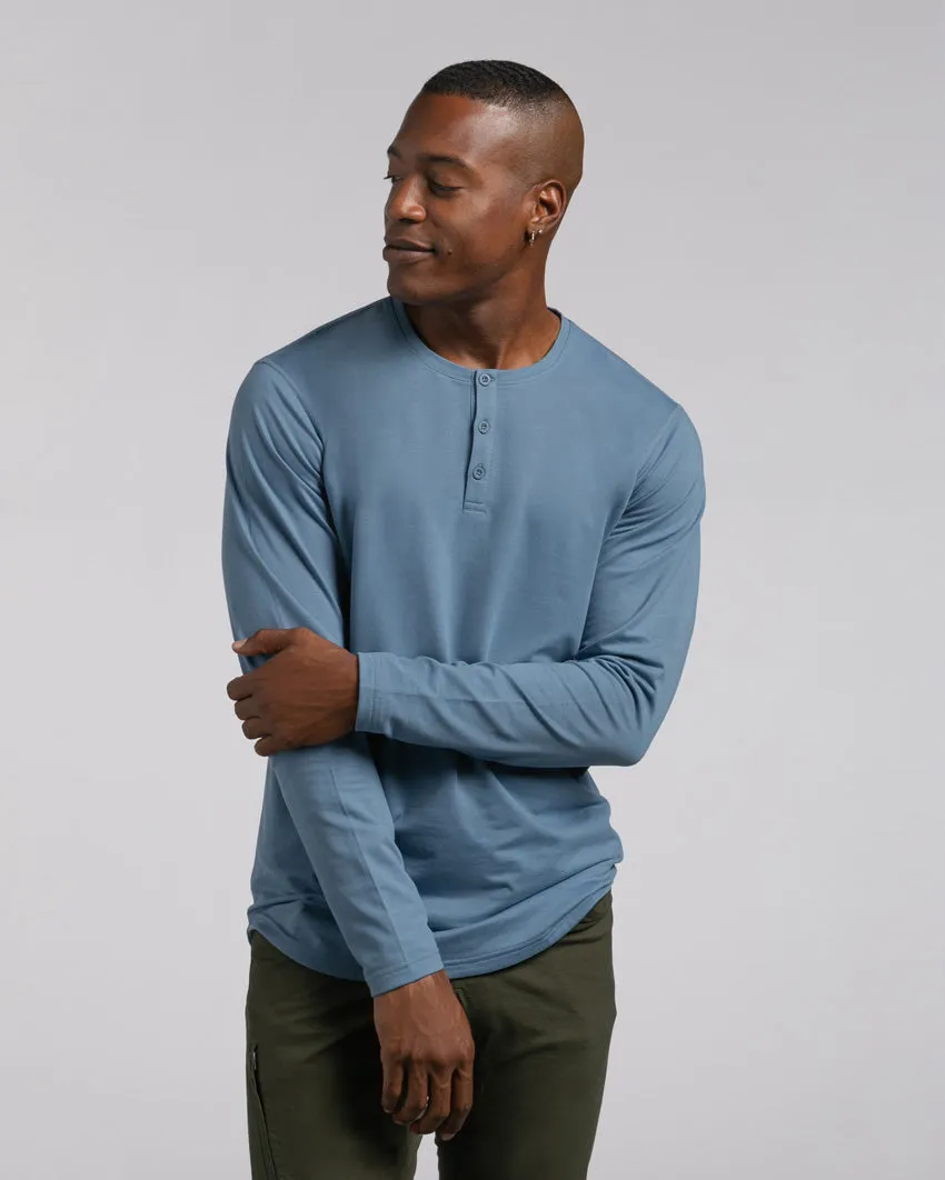 Henley Drop-Cut Long Sleeve: BYLT Signature