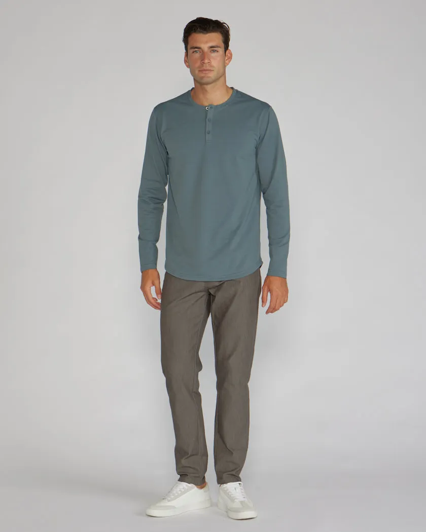 Henley Drop-Cut Long Sleeve: BYLT Signature