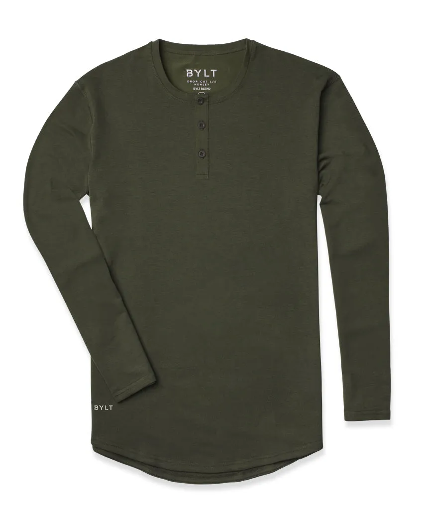 Henley Drop-Cut Long Sleeve: BYLT Signature