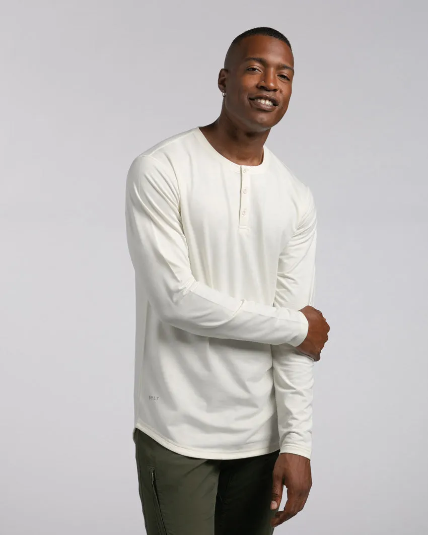 Henley Drop-Cut Long Sleeve: BYLT Signature