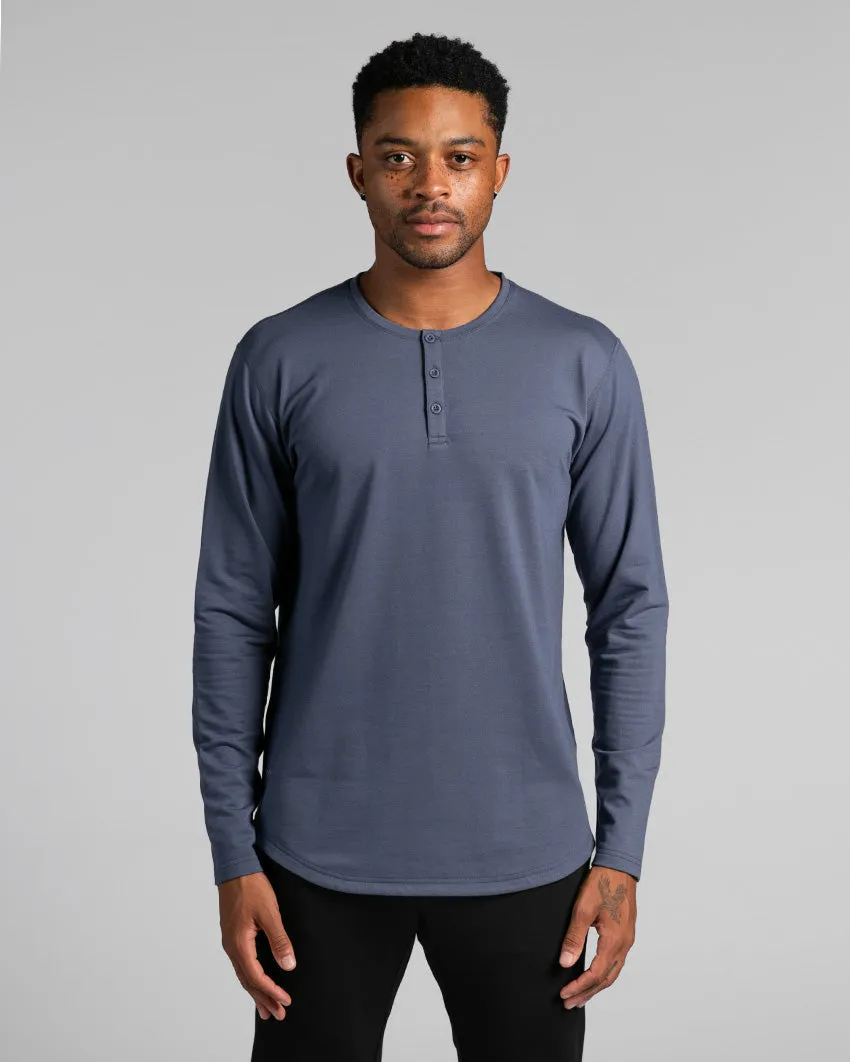 Henley Drop-Cut Long Sleeve: LUX