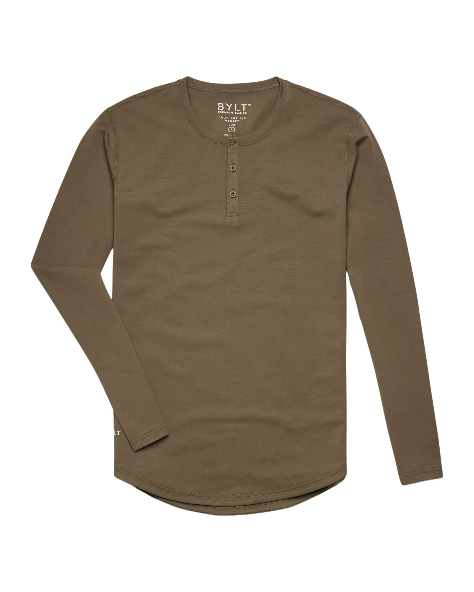 Henley Drop-Cut Long Sleeve: LUX