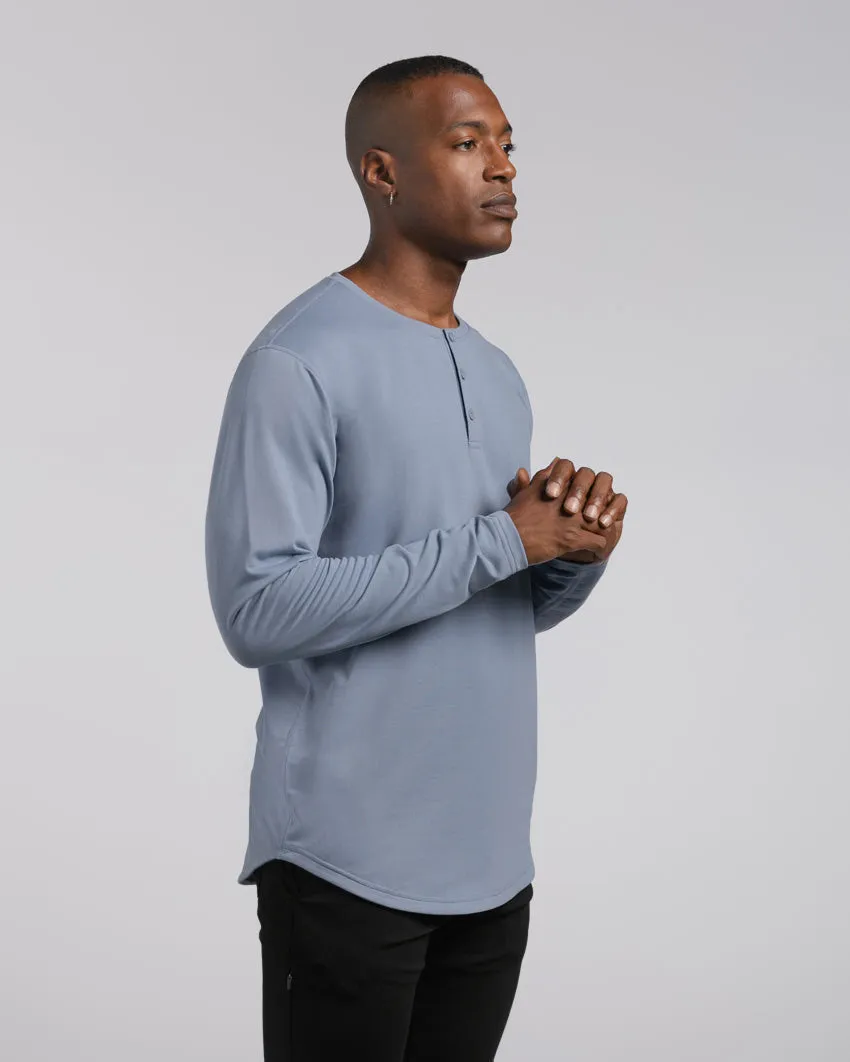 Henley Drop-Cut Long Sleeve: LUX