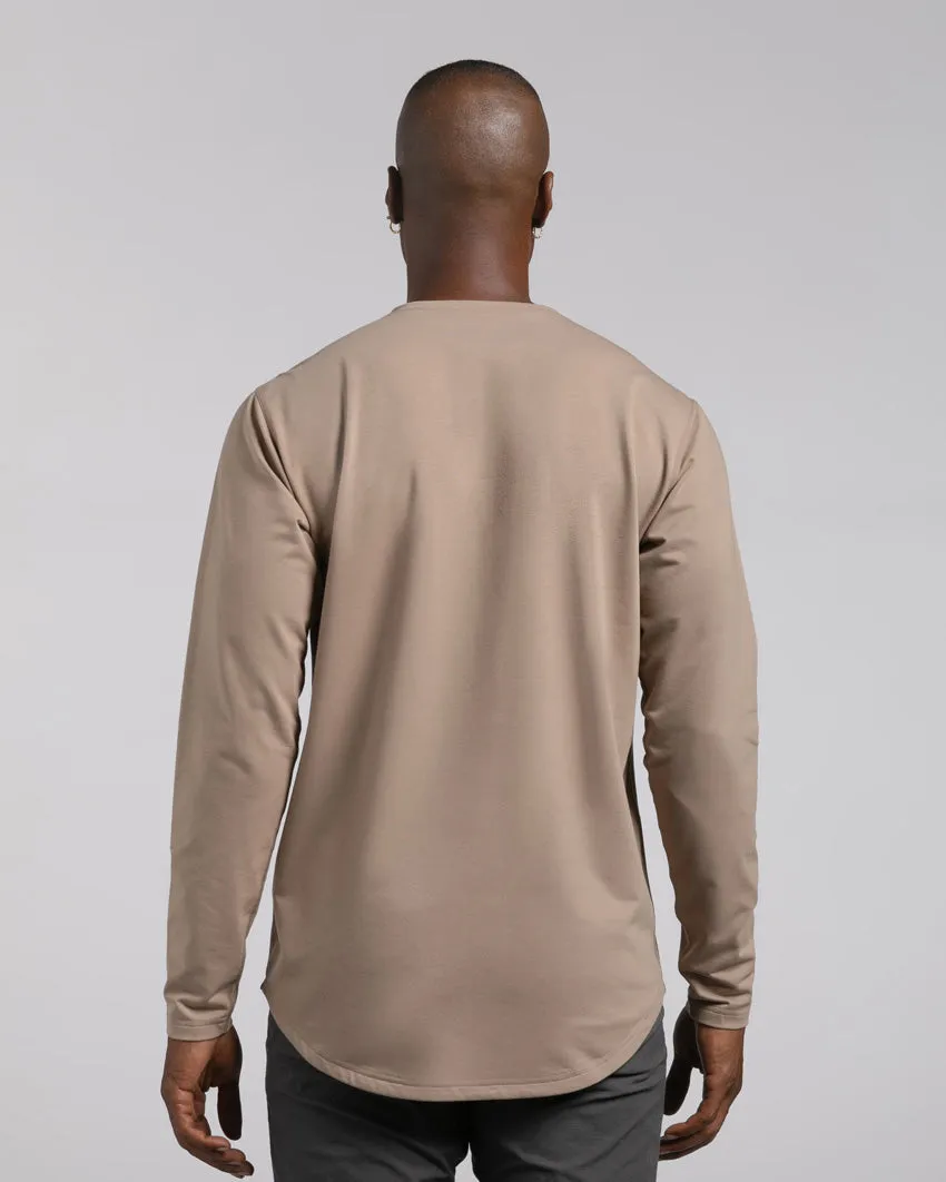 Henley Drop-Cut Long Sleeve: LUX