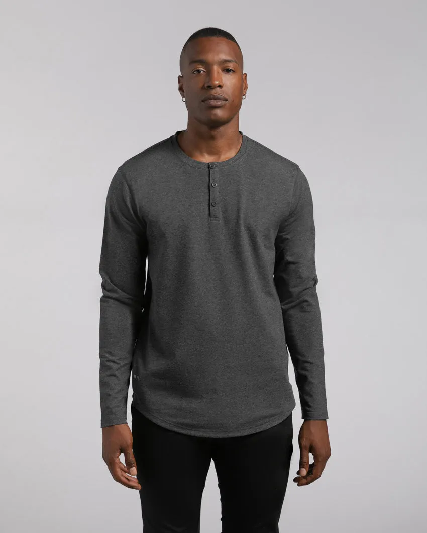 Henley Drop-Cut Long Sleeve: LUX