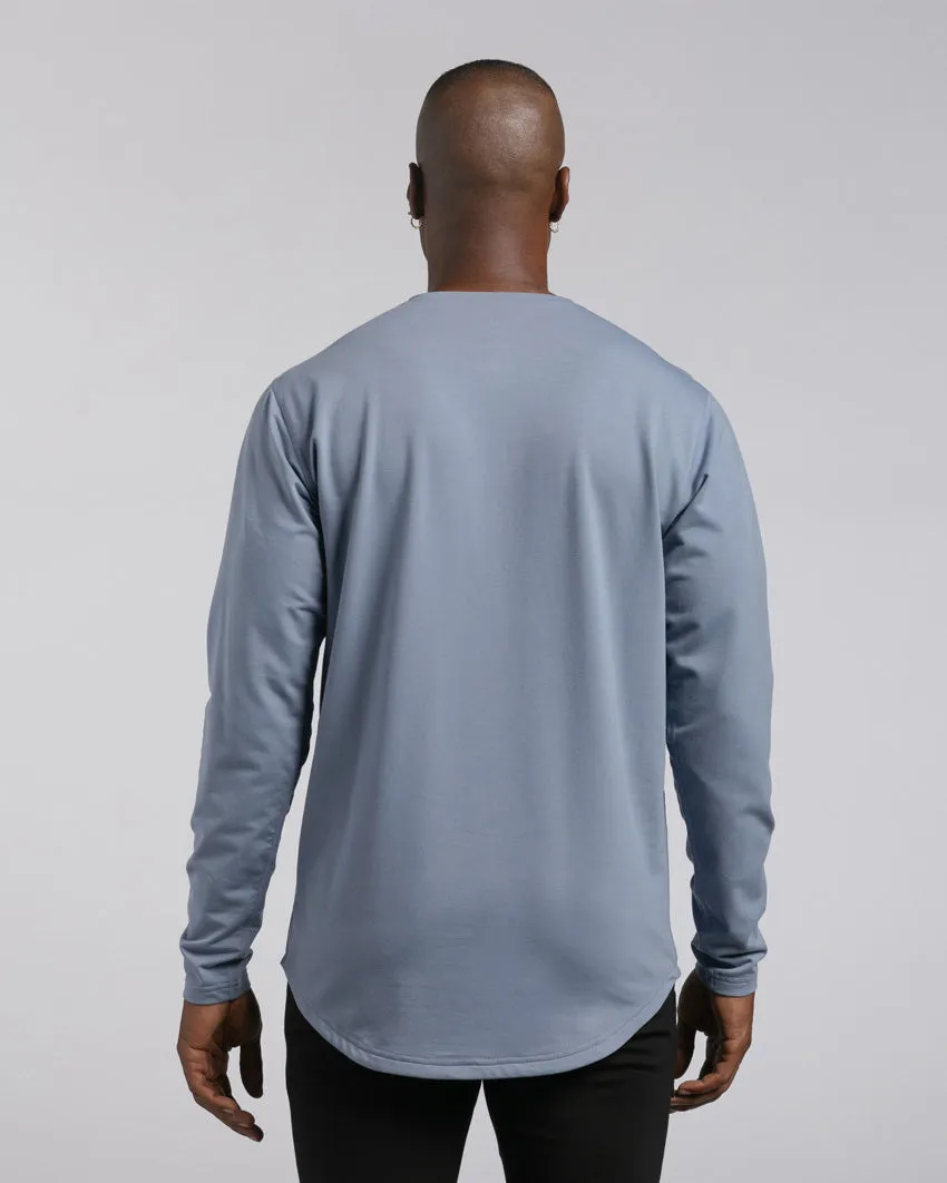 Henley Drop-Cut Long Sleeve: LUX