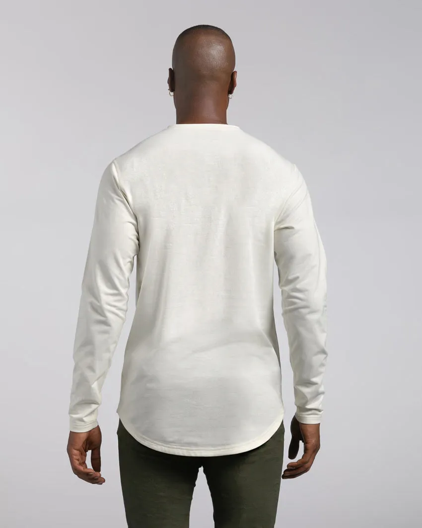 Henley Drop-Cut Long Sleeve: LUX