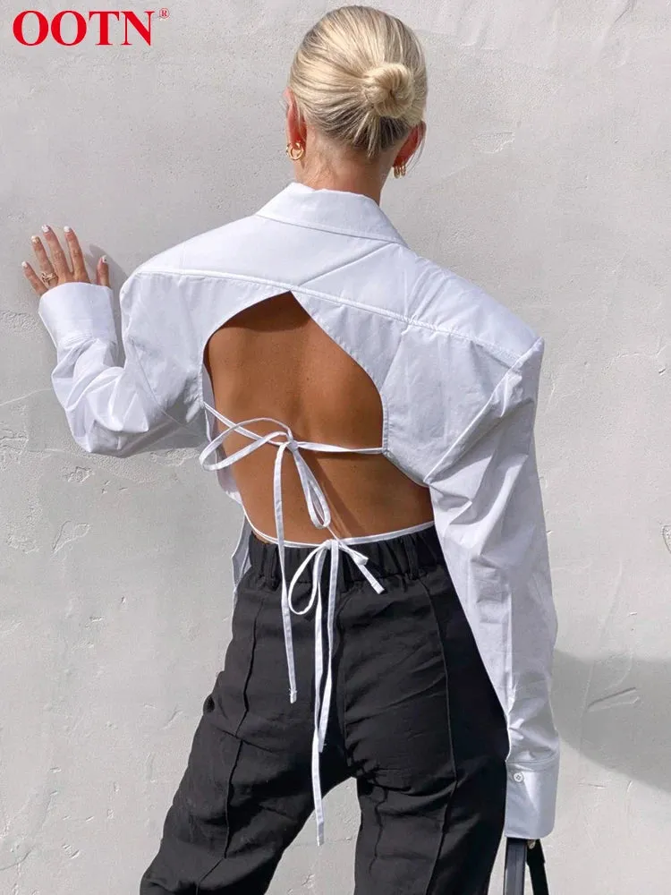 Hollow Back Blouse