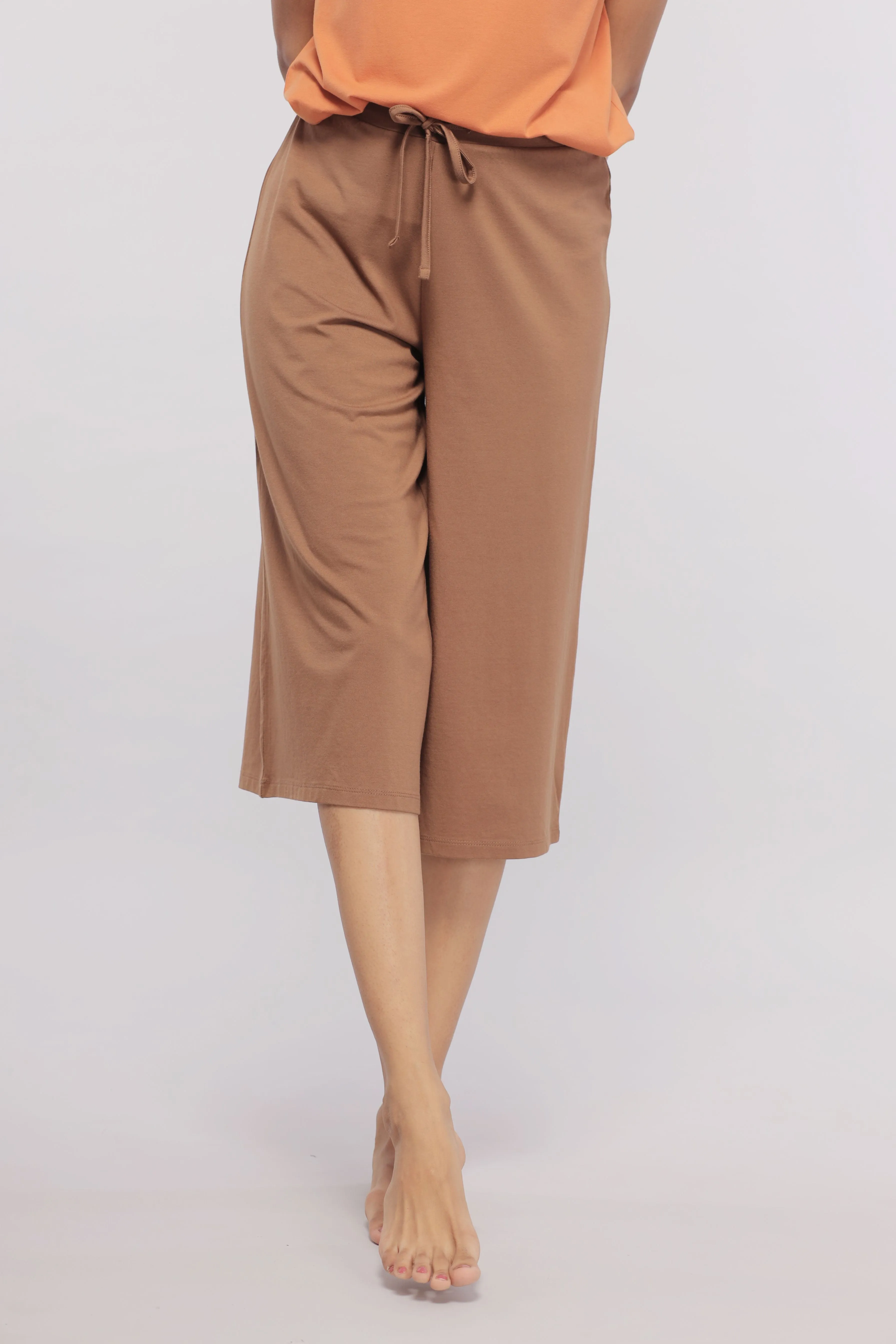 home brown Supima® culottes