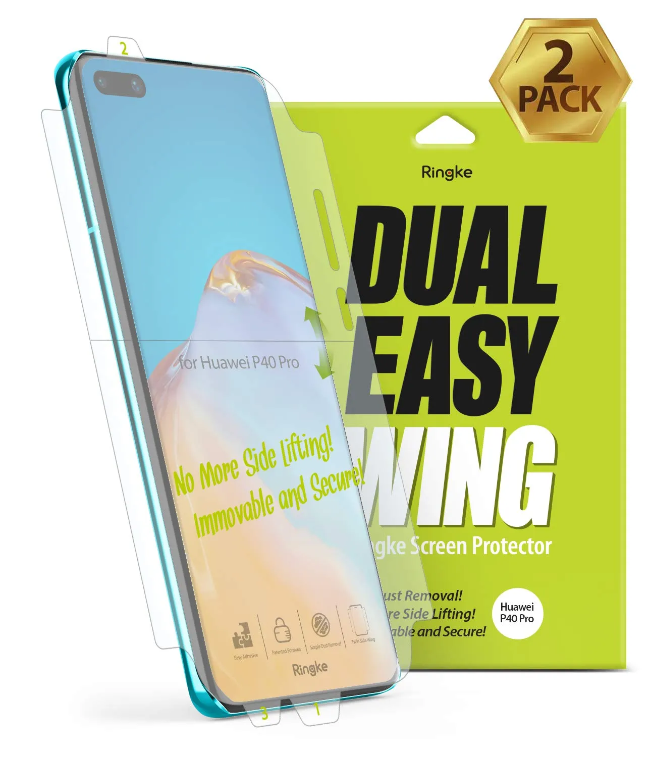 Huawei P40 Pro Screen Protector Film Dual Easy Wing - 2 Pack