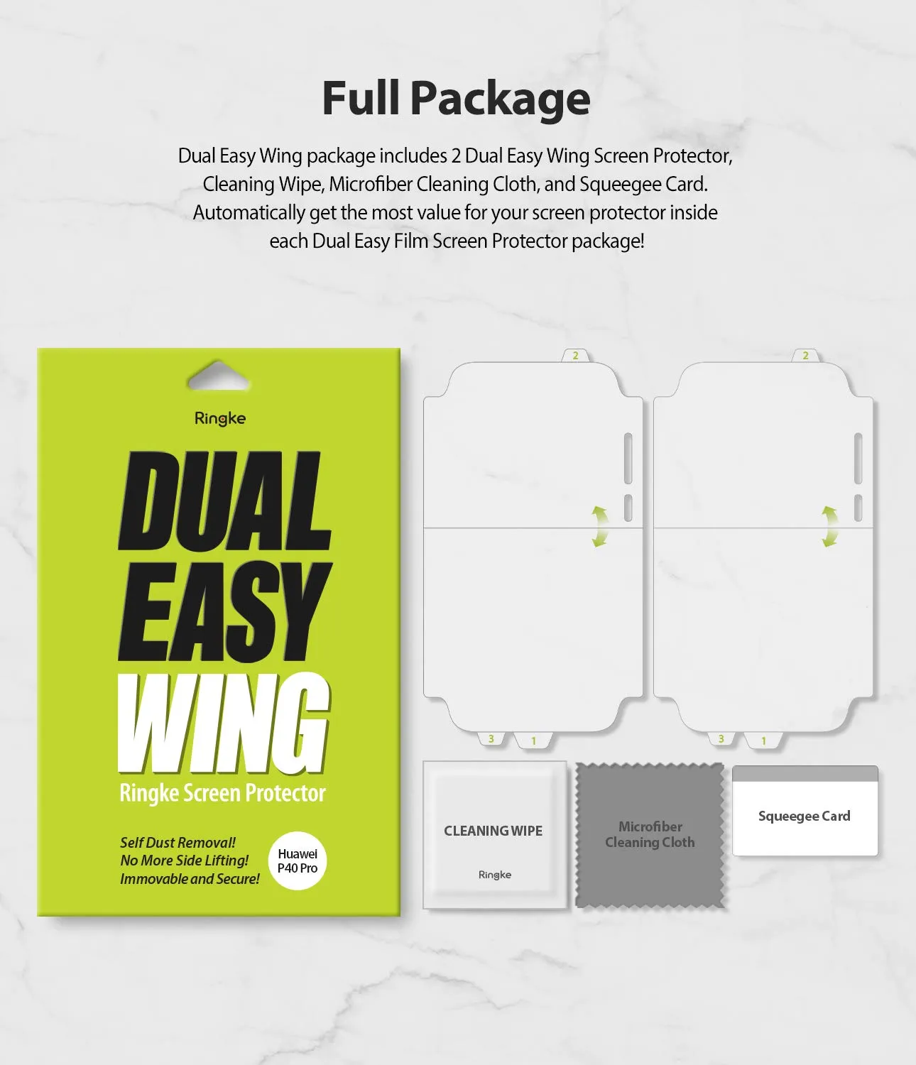 Huawei P40 Pro Screen Protector Film Dual Easy Wing - 2 Pack