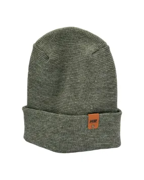 HW6132 Haakwear Theta Stitch Fusion Cuffed Beanie (Patent Pending Design)-Gray/Green, Made in USA