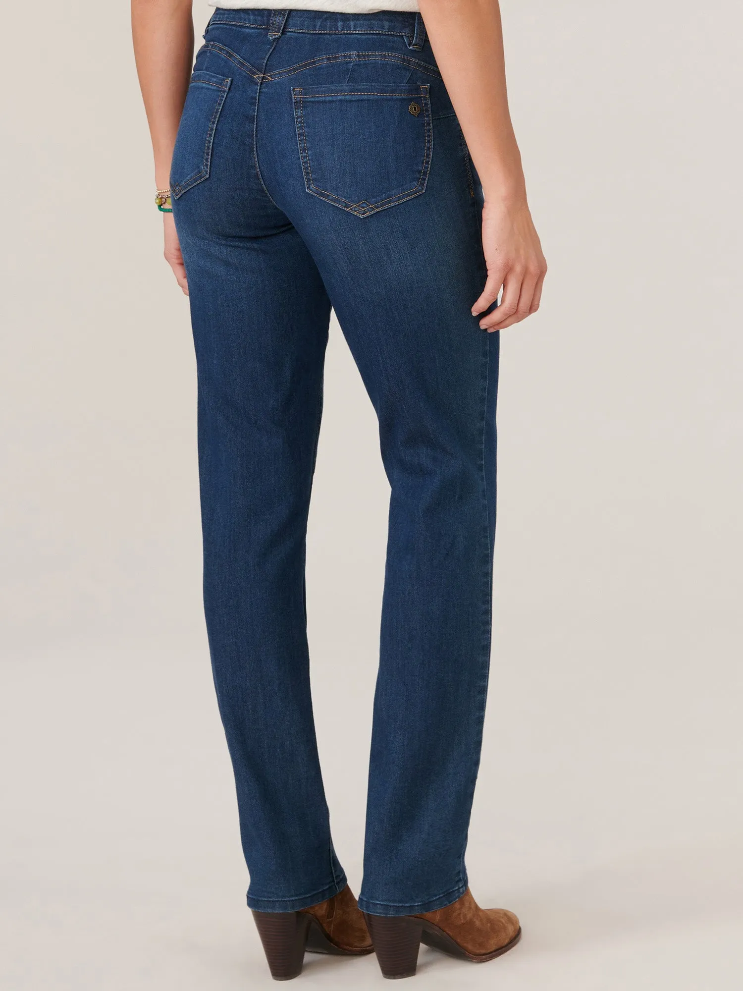 Indigo Wash "Ab"solution® Straight Leg Jean