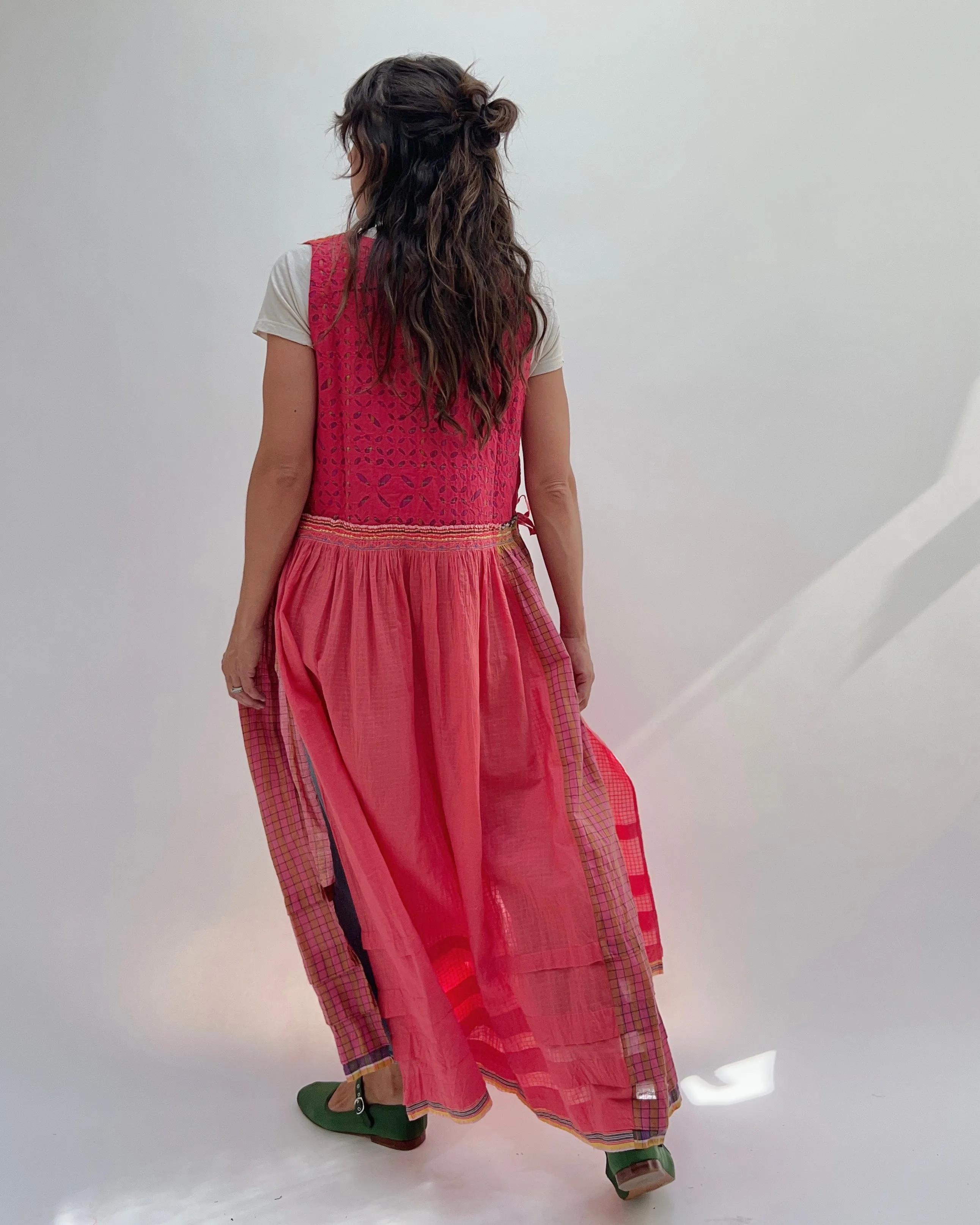 Injiri | Jodhpur Smock Dress in Persimmon Appliqué