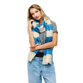 Kensington Striped Scarf in Blue