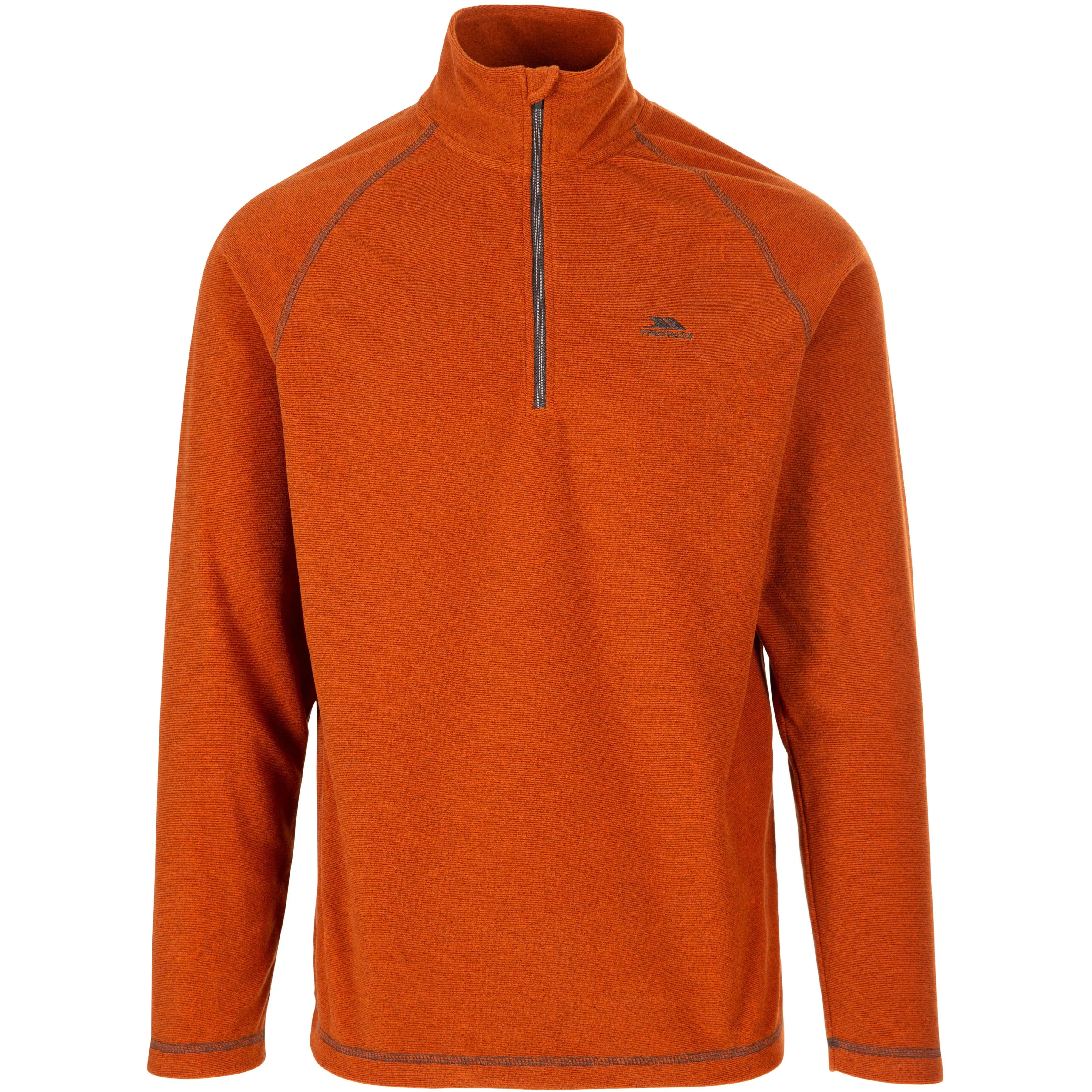 Keynote Men's Half Zip Fleece Top in Burnt Orange