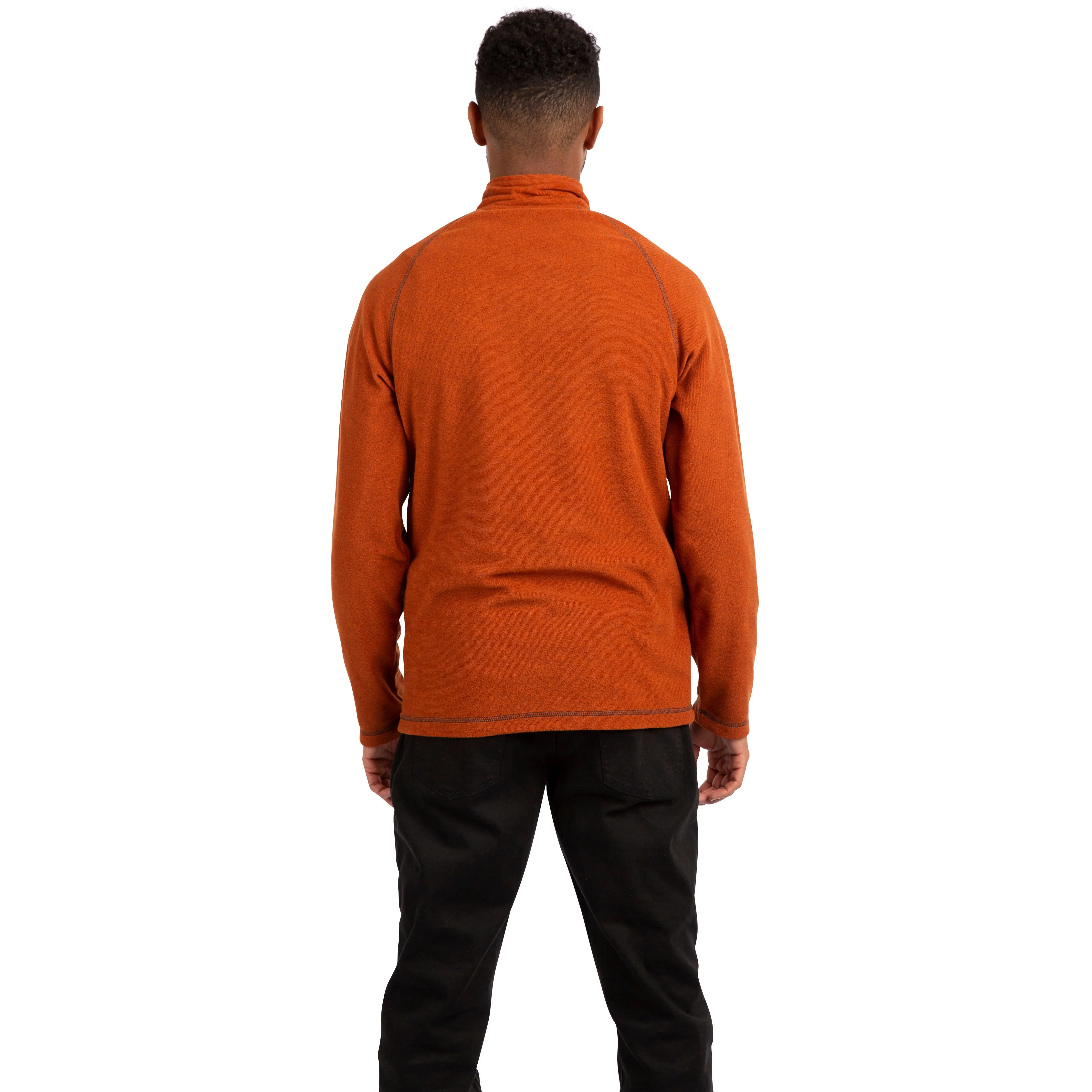 Keynote Men's Half Zip Fleece Top in Burnt Orange