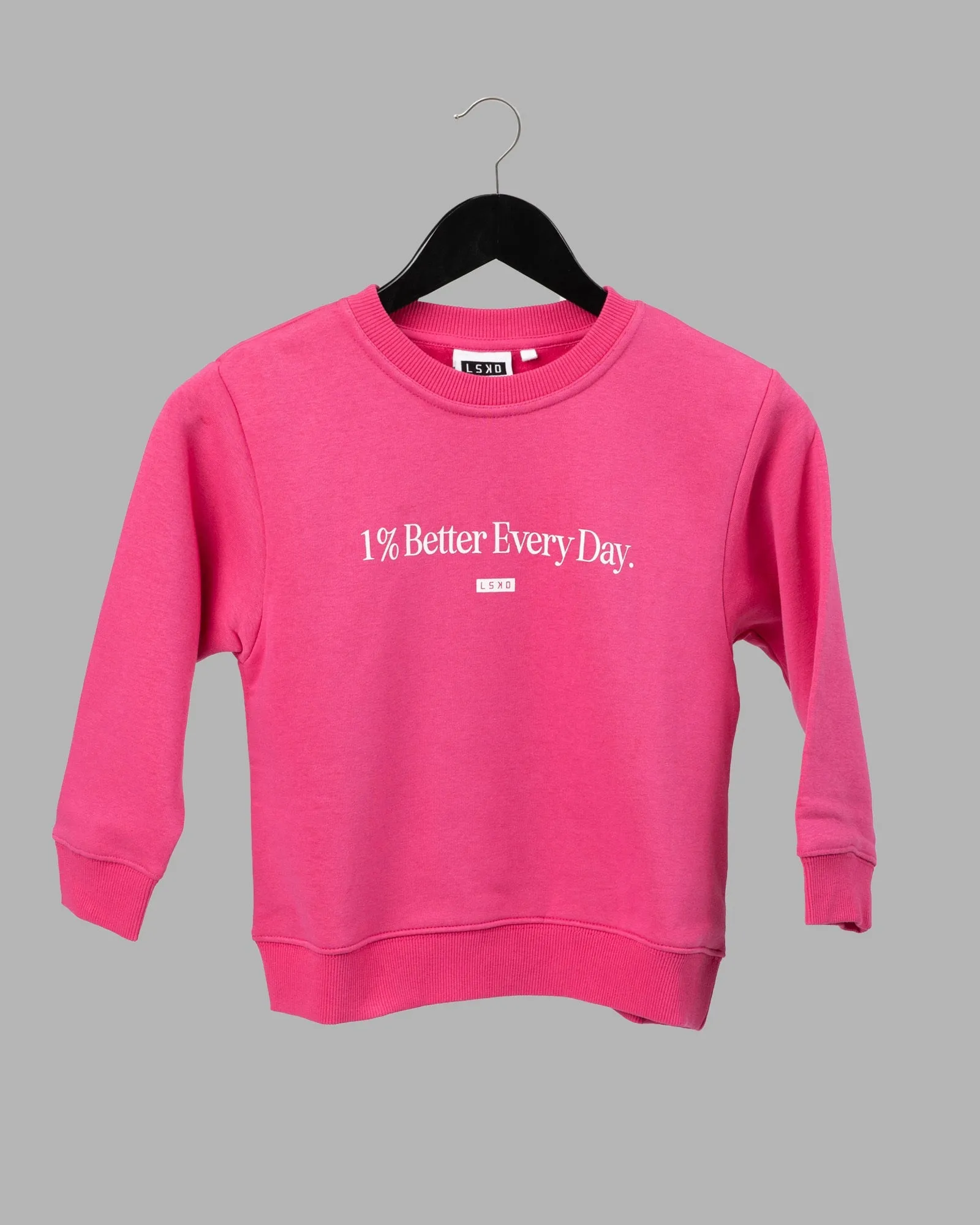 Kids 1% Better Sweater - Ultra Pink