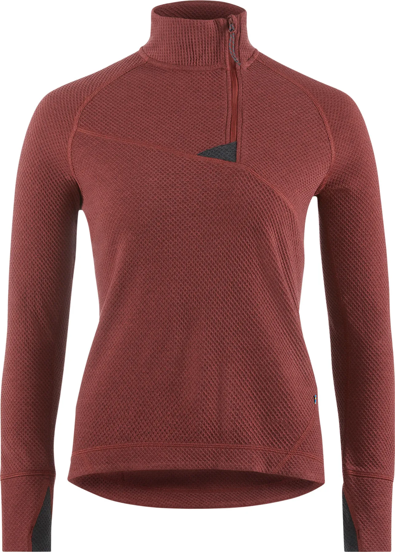 Klättermusen Women&#x27;s Huge Half Zip Sweater Madder Red | Buy Klättermusen Women&#x27;s Huge Half Zip Sweater Madder Red here | Outnorth