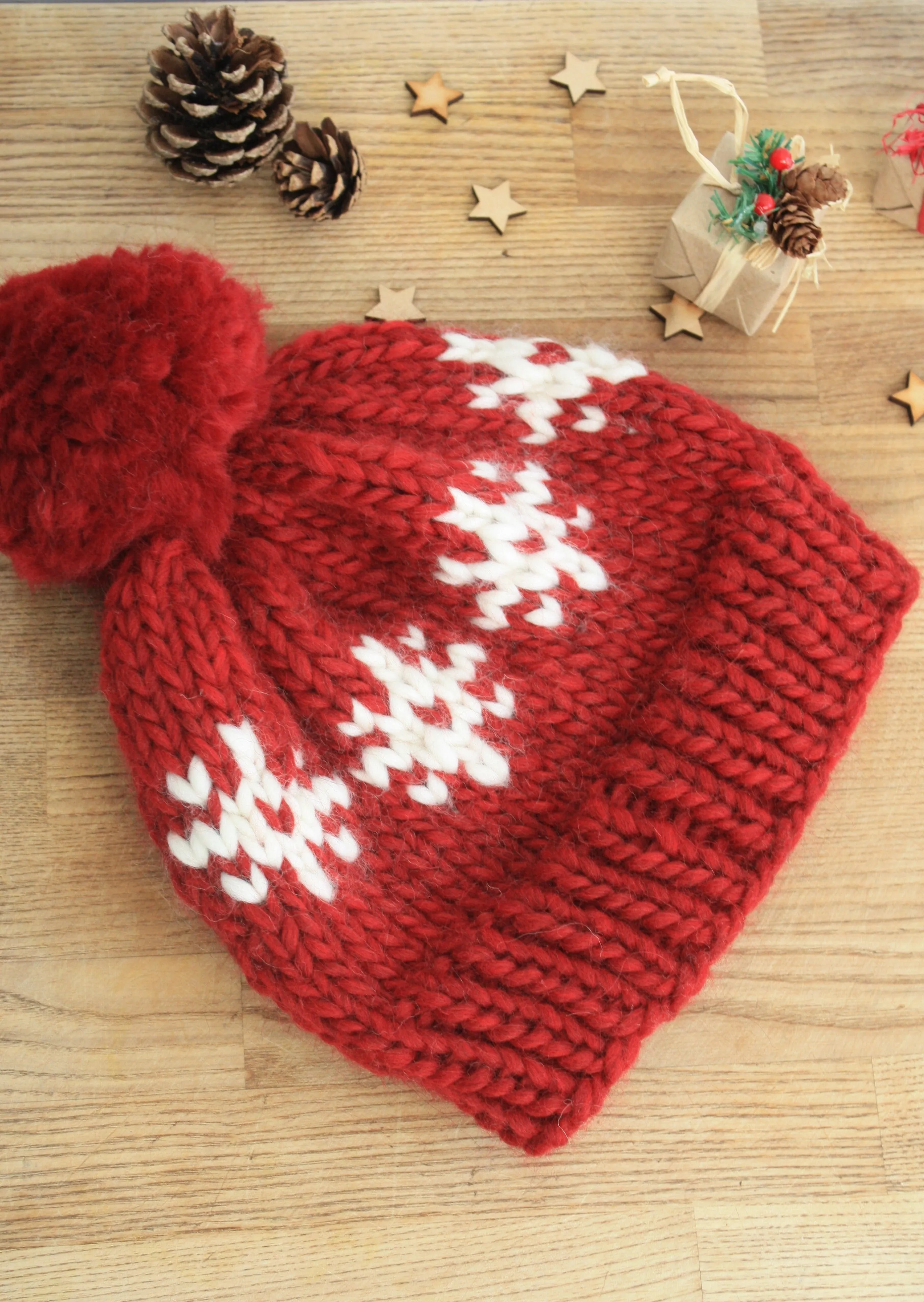 Knitting Pattern - Frostblomst Chunky Colourwork Hat