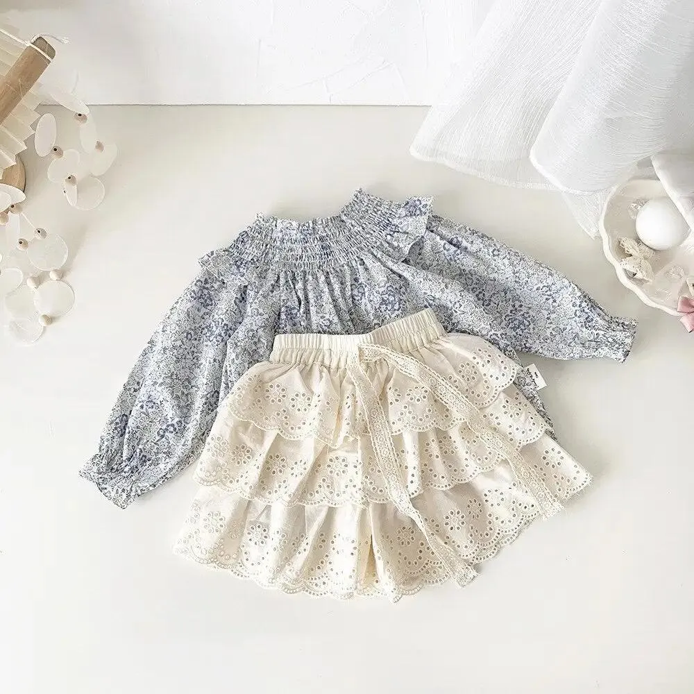 Lacey Vintage Layered Shorts for Girls