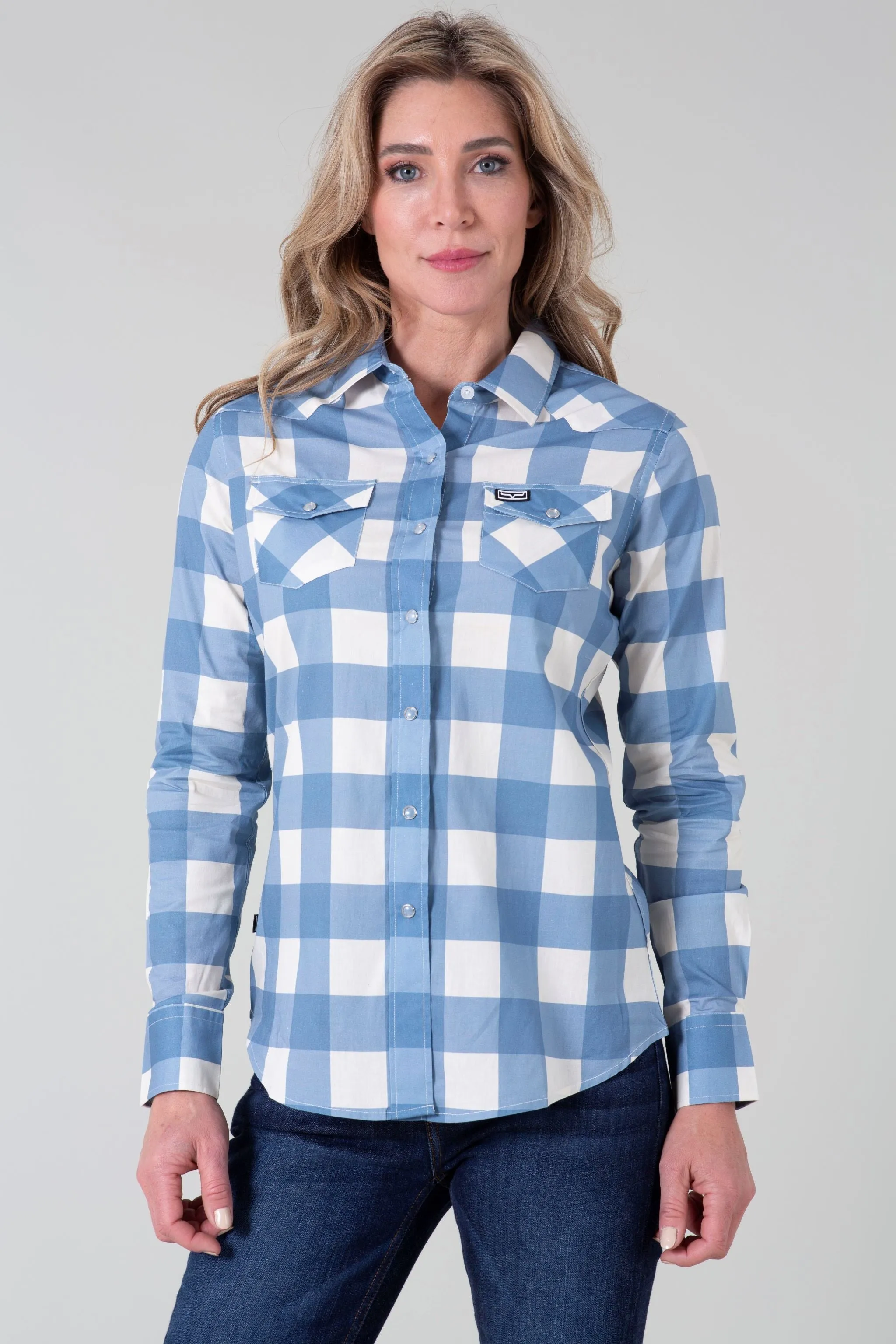 Ladies Malcom Buffalo Plaid Top