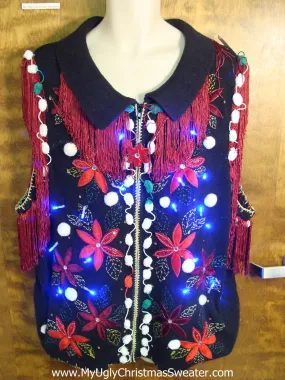 Light Up Ugly Xmas Sweater Vest