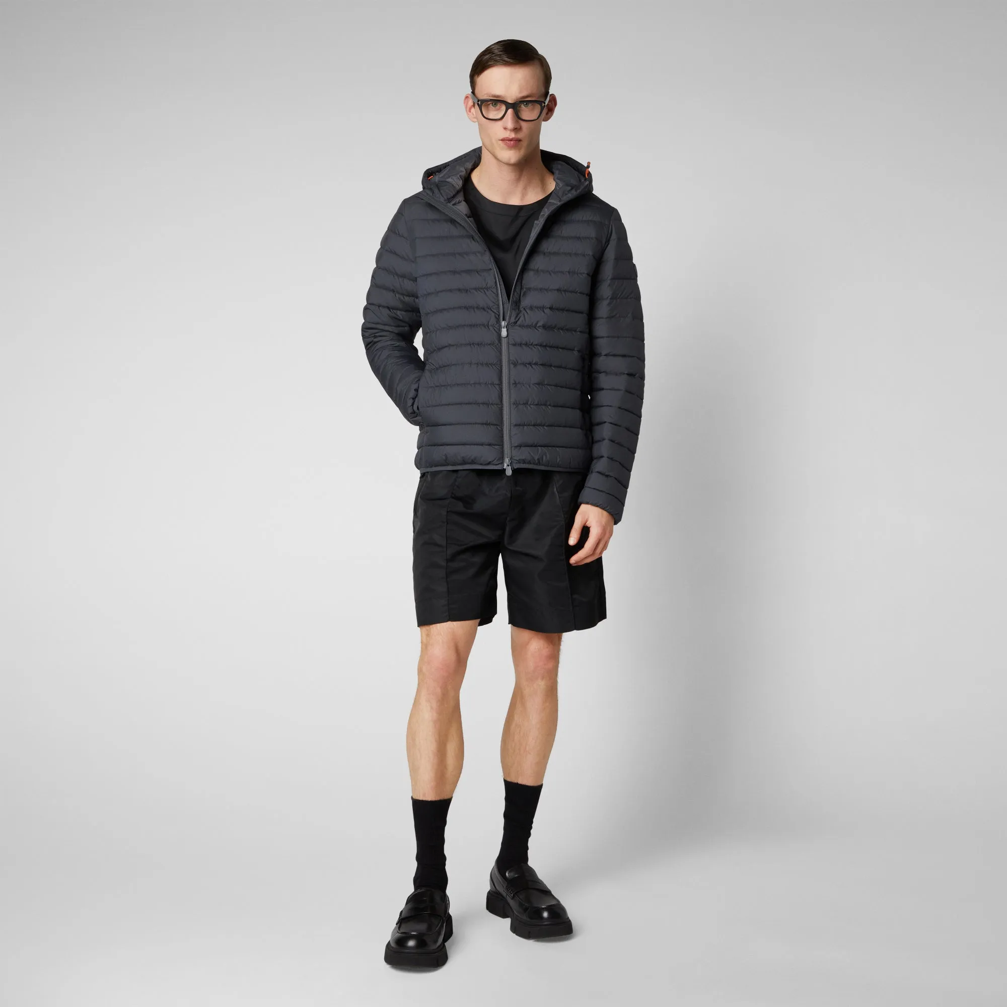 Man's animal free puffer Cael in storm grey