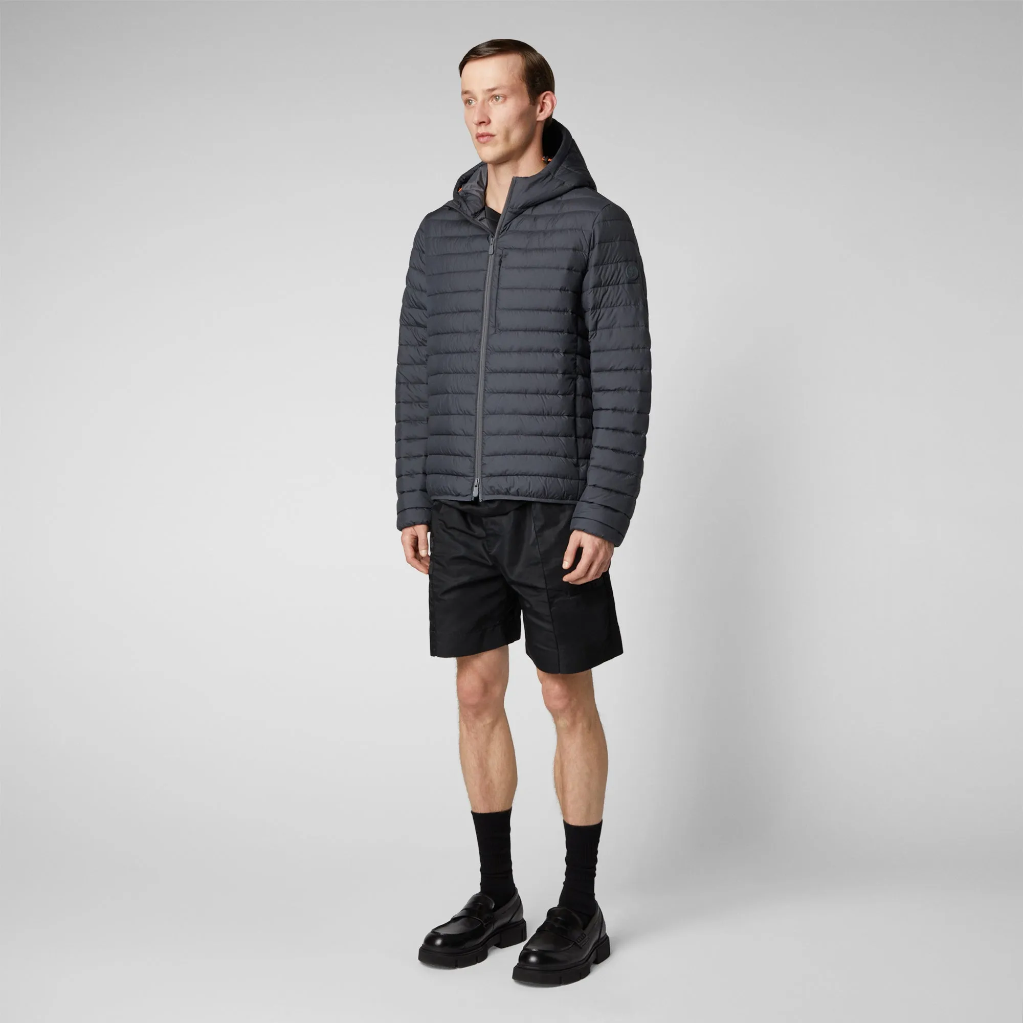 Man's animal free puffer Cael in storm grey