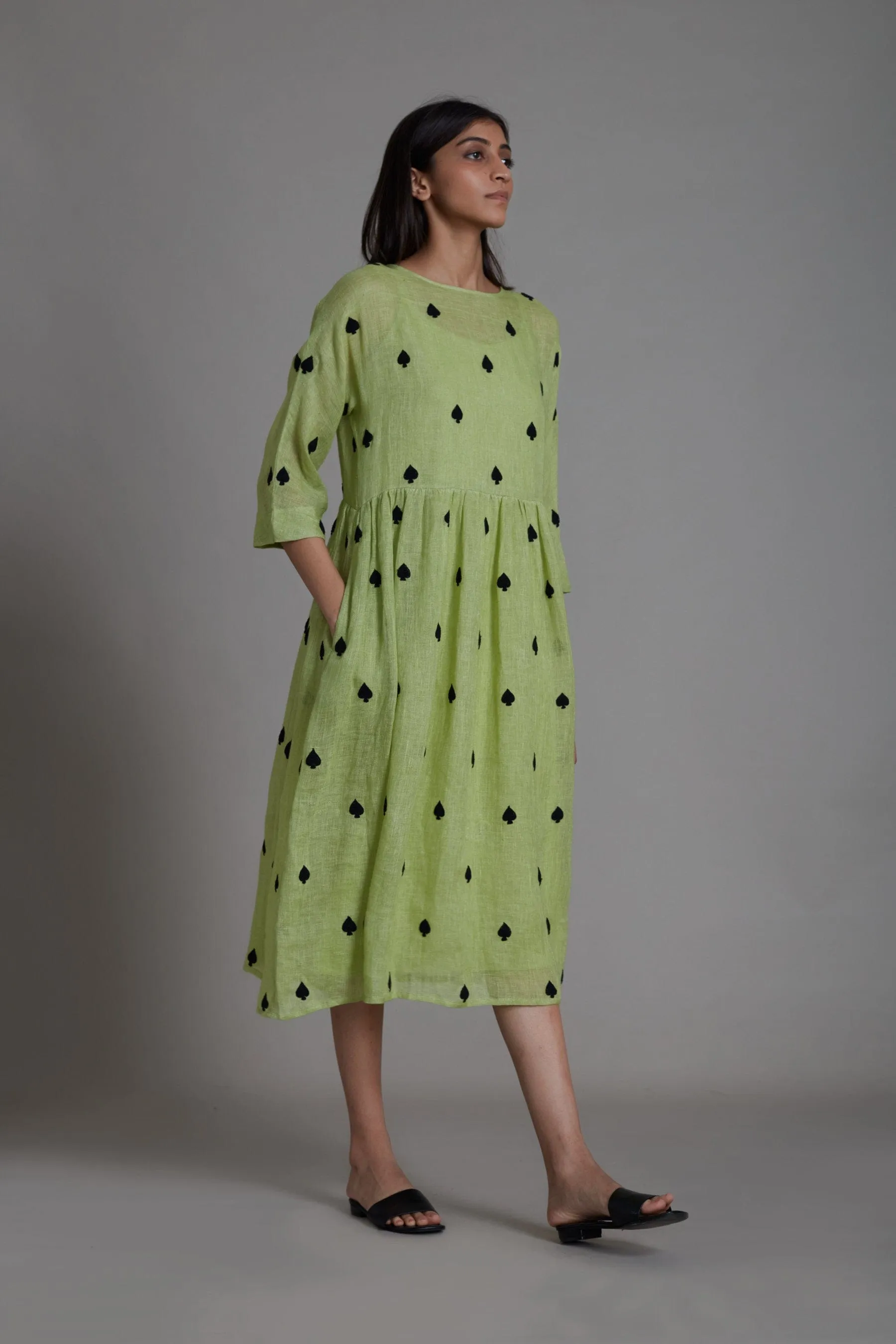 Mati Teen Patti Dress-Green (Ready to Ship)