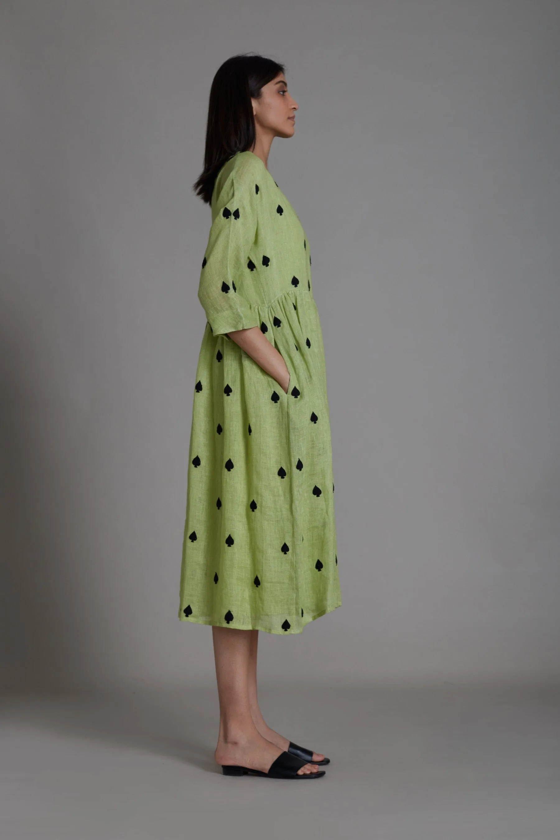 Mati Teen Patti Dress-Green (Ready to Ship)