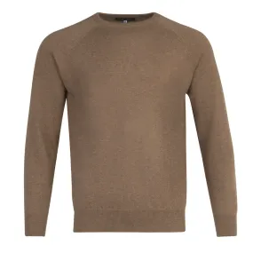 Men's Cashmere Crew Neck in Light Brown