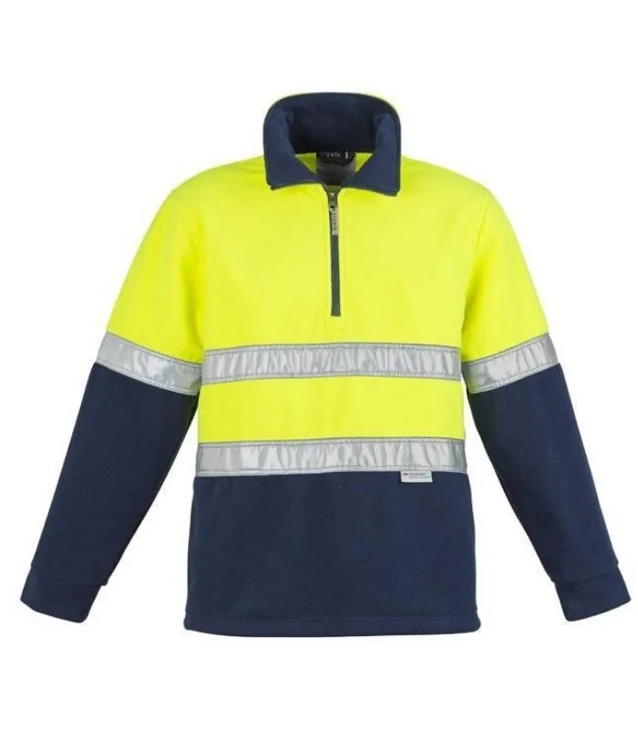 Mens Hi Vis Fleece Jumper - Hoop Taped