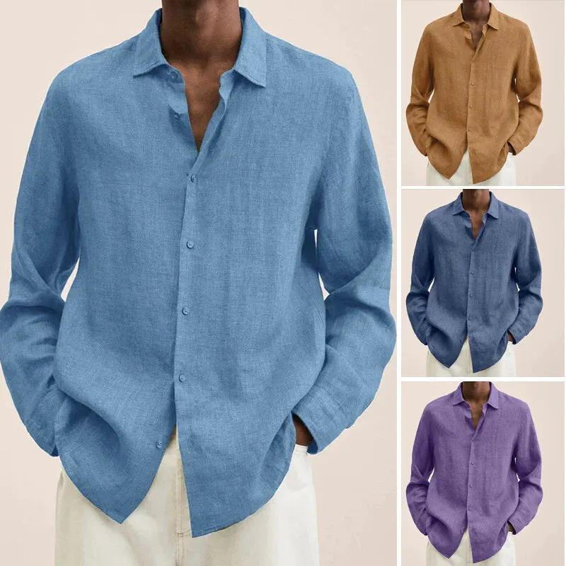 Men's Linen Long Sleeve Shirt