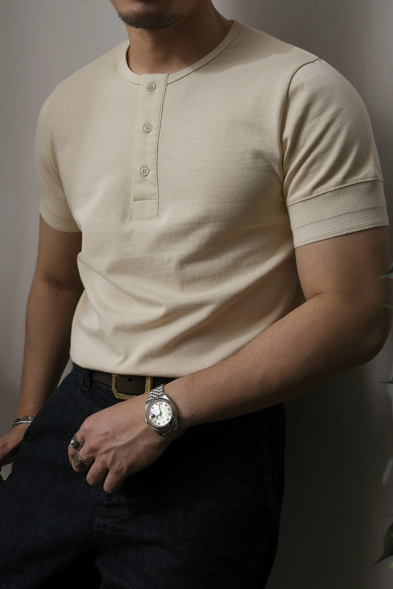 Men's Short Sleeves Henley Shirt