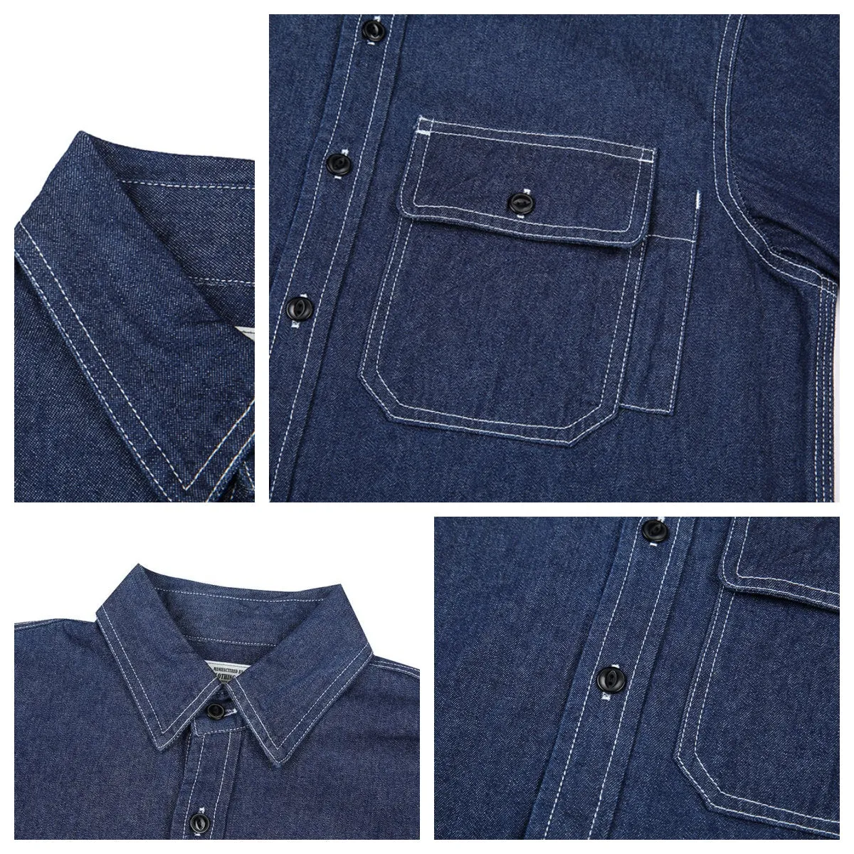 Men's Striped Denim Chore Shirt