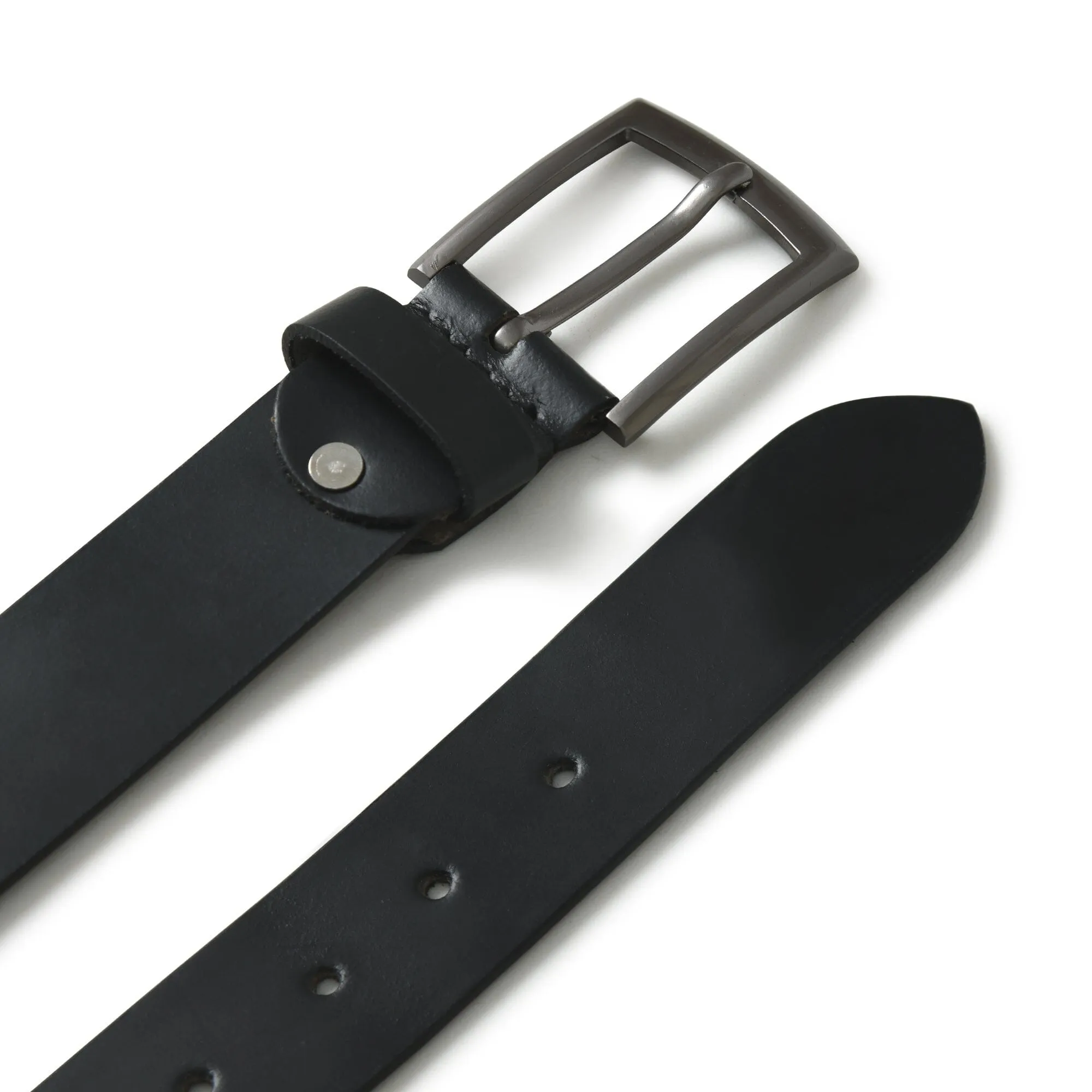 Minimalist Black Leather Belt