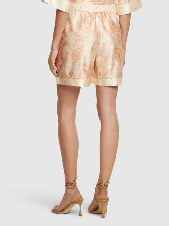 MITHRIDATE   Printed stretch silk shorts 