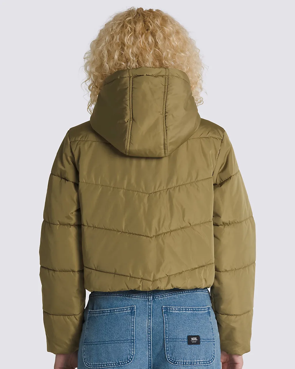 MTE Aubrey Foundry Crop Puff Hood Jacket - Gothic Olive Green