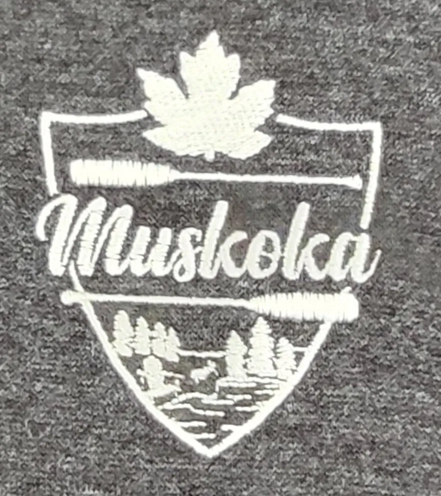 Muskoka Crest Full Zip Heavy Hoodie-grey