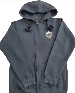 Muskoka Crest Full Zip Heavy Hoodie-navy