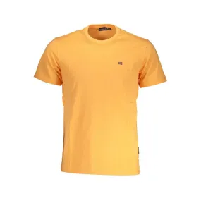 Napapijri Orange Cotton Men T-Shirt