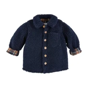 Navy Sherpa Jacket