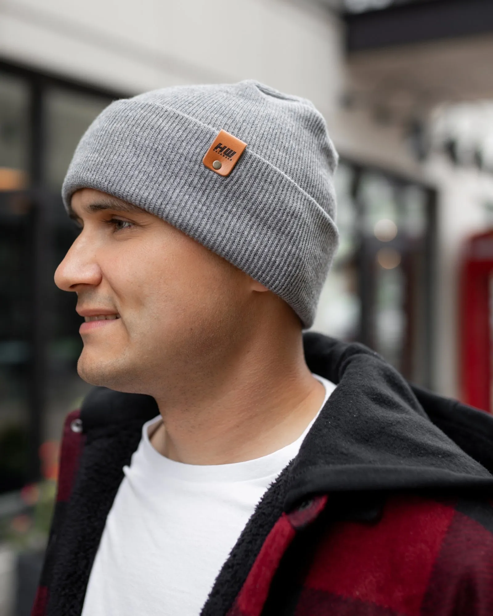 NEW HAAKWEAR Theta-Stitch Cuffed Beanie - Designed and Made in USA (Patent Pending Design) - Koala Gray