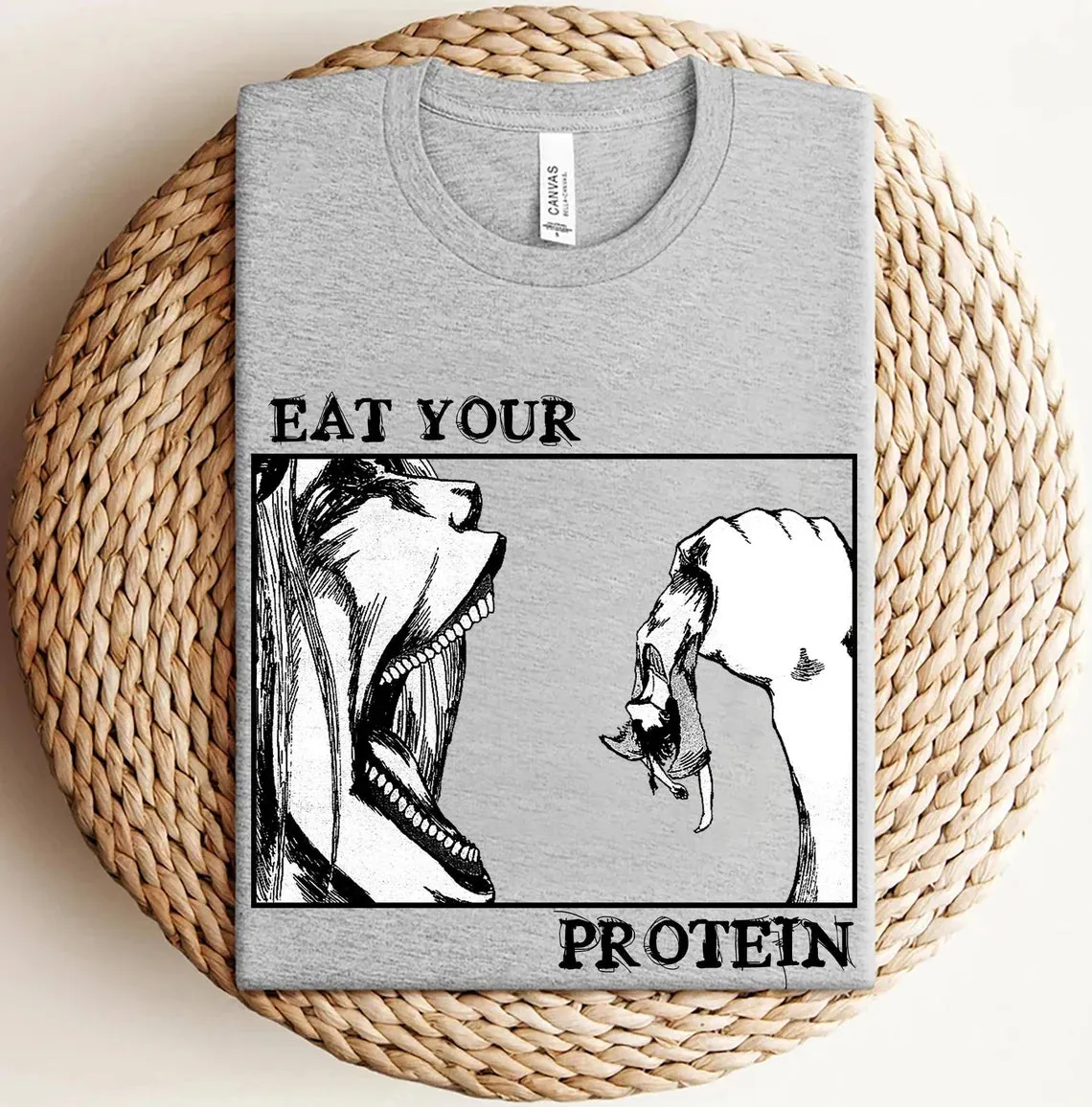 Nysekai "Attack On Titan - Eat Your Protein" T-Shirt